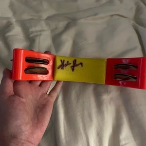 Signed in person Katy Perry tambourine. Used on stage.